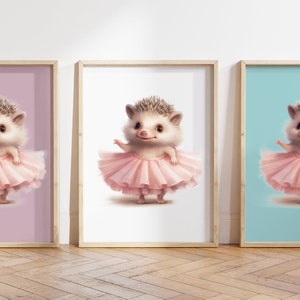 Cualquier color, Impresión de erizo bebé, Póster de erizo bebé, Impresión de animal bebé, Póster de animal bebé, Arte de guardería, Arte animal, Cualquier tamaño