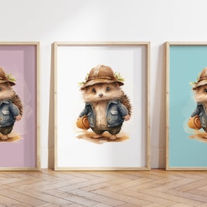Cualquier color - Impresión de erizo bebé - Cartel de erizo bebé - Impresión animal bebé - Cartel de animales bebé - Arte infantil - Arte animal - Cualquier tamaño