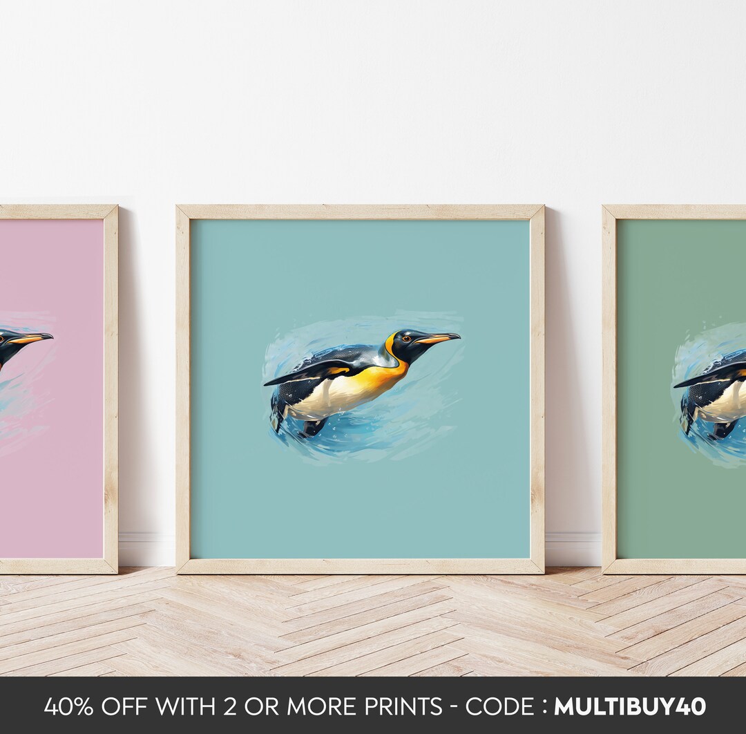 Penguin Poster - Penguin Print - Penguin Art - Bird Art - Birds Print ...