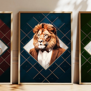 Beliebige Farbe - Löwe in Farbe Poster - Löwe Poster - Personalisierter Druck - Tier Kunst