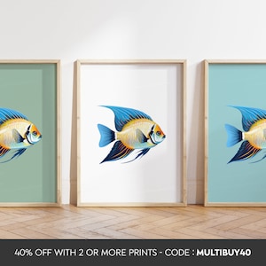 Jede Farbe – Kaiserfisch-Druck – Kaiserfisch-Druckplakat – Kaiserfisch-Druckkunst – Fischdruck – jede Größe