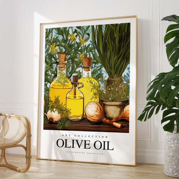 Any colour  - Olive Oil Print - Olive Oil poster - Olive Oil Art - Kitchen print - Cafe art - Any Size