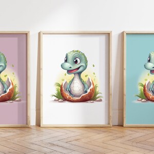 Cualquier color, Impresión de dinosaurio bebé, Póster de dinosaurio bebé, Impresión de animal bebé, Póster de animal bebé, Arte de guardería, Arte animal, Cualquier tamaño