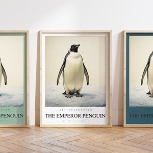 Emperor Penguin poster - Emperor Penguin Print -  Emperor Penguin art - Bird Art - Birds print - Any Size