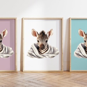 Cualquier color - Impresión de potro de cebra bebé - Cartel de potro de cebra - Impresión de animales bebé - Cartel de animales bebé - Arte infantil - Arte animal - Cualquier tamaño