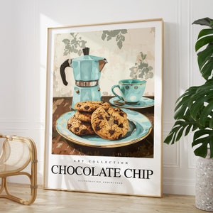 Any colour - Chocolate Chip Cookies - Bakery Print - Bakery poster - Bakery Art - Kitchen print - Cafe art - Any Size