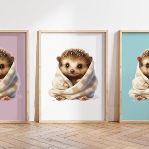 Qualsiasi colore - Stampa riccio per bambini - Poster riccio per bambini - Stampa animali per bambini - Poster per animali per bambini - Arte dell'asilo nido - Arte degli animali - Qualsiasi dimensione