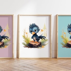 Qualsiasi colore - Stampa di dinosauro per bambini - Poster di dinosauro per bambini - Stampa di animali per bambini - Poster di animali per bambini - Arte dell'asilo nido - Arte degli animali - Qualsiasi dimensione