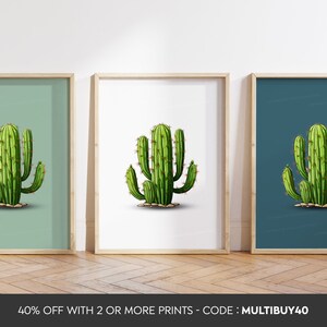 Jede Farbe - Kaktus Poster - Kaktus im Topf Poster - Kaktus - Kaktus Druck - Jede Größe