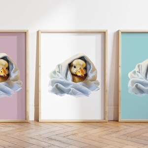 Cualquier color, Impresión de patito bebé, Póster de patito, Impresión de animal bebé, Póster de animal bebé, Arte de guardería, Arte animal, Cualquier tamaño