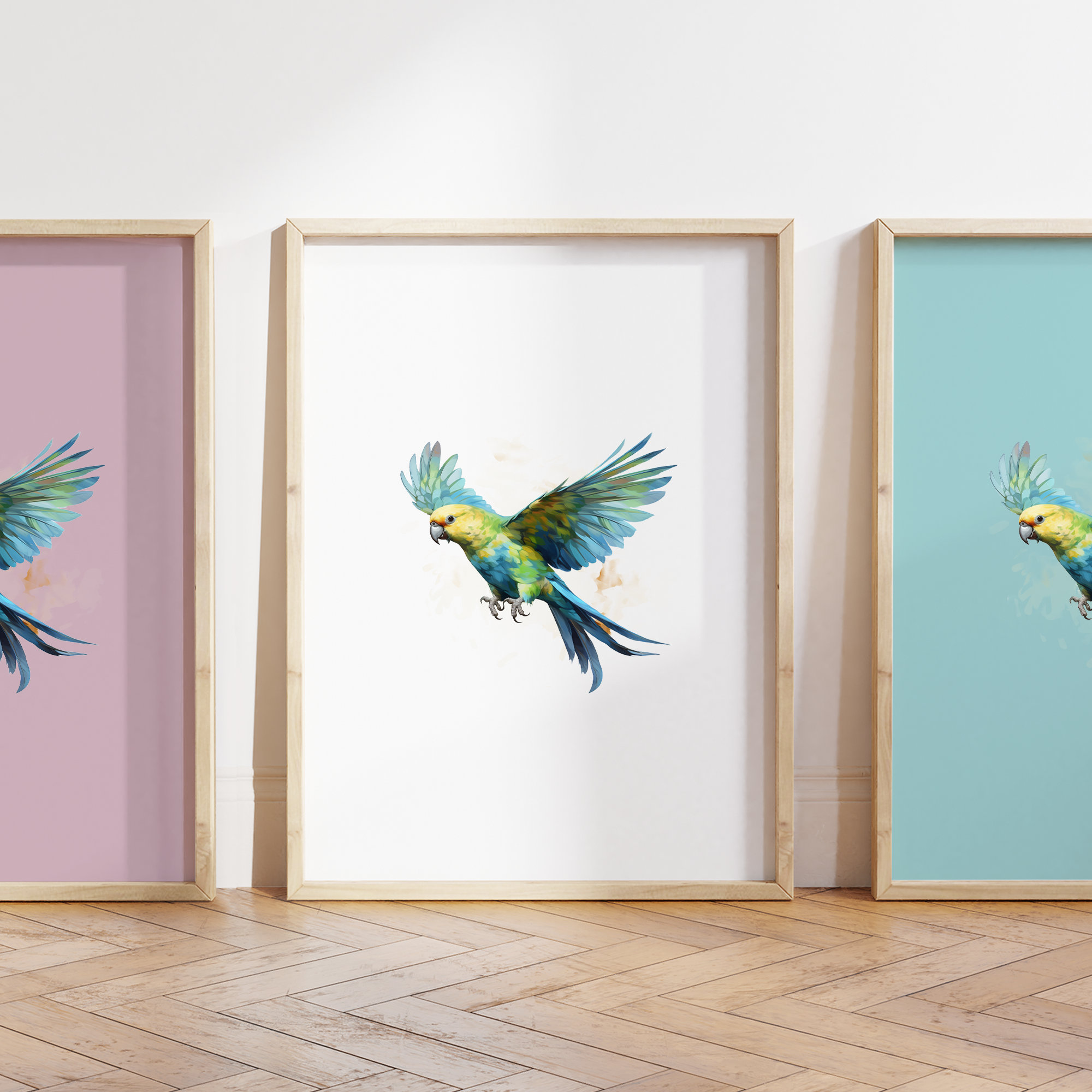 Sittich Poster - Sittich Druck - Sittich Kunst - Vogel Kunst - Vögel Druck - Jede Größe