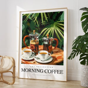 Qualquer cor - Impressão de conjunto de café - Pôster de café - Arte de café - Impressão de bebida - Qualquer tamanho