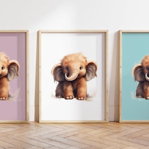 Cualquier color, Impresión de dinosaurio bebé, Póster de dinosaurio bebé, Impresión de animal bebé, Póster de animal bebé, Arte de guardería, Arte animal, Cualquier tamaño