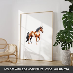 Any colour - Horse print - Horse poster - Horse Art - Animal print - Any Size