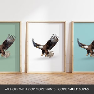 Any colour  - Bald Eagle Print -  Bald Eagle poster - Bald Eagle Art - North America Print - Any Size
