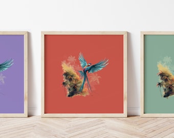 Any colour  - Bali Bird of Paradise Print - Bali Bird of Paradise poster - Bali Bird of Paradise Art - Birds print - Any Size