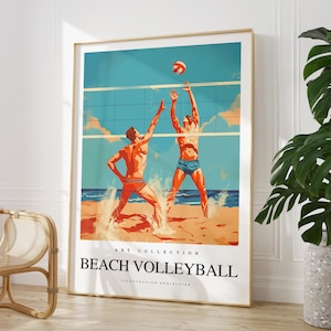 Cualquier color - Impresión de voleibol de playa - Cartel de voleibol de playa - Cartel de viaje - Cualquier tamaño