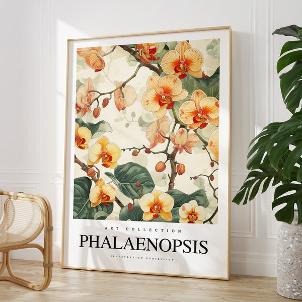 Any colour - Phalaenopsis Flowers print - Phalaenopsis poster - Phalaenopsis Art - Vintage print - Any Size