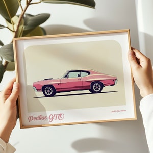 Impression de paysage Pontiac GTO, affiche Pontiac, art mural Pontiac, peinture Pontiac, impression Pontiac en plusieurs tailles, cadeau