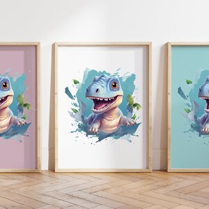 Cualquier color - Impresión de dinosaurio bebé - Cartel de dinosaurio bebé - Impresión de animales bebé - Cartel de animales bebé - Arte infantil - Arte animal - Cualquier tamaño