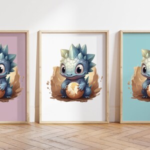 Cualquier color - Impresión de dinosaurio bebé - Cartel de dinosaurio bebé - Impresión de animales bebé - Cartel de animales bebé - Arte infantil - Arte animal - Cualquier tamaño