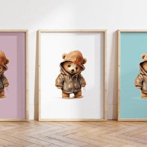 Cualquier color, Impresión de oso bebé, Póster de oso bebé, Impresión de animal bebé, Póster de animal bebé, Arte de guardería, Arte animal, Cualquier tamaño