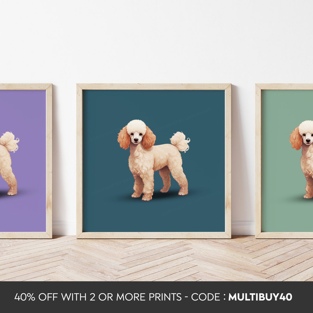 Any Colour - Poodle Dog Poster - Poodle Print - Poodle Dog Print - Dog ...