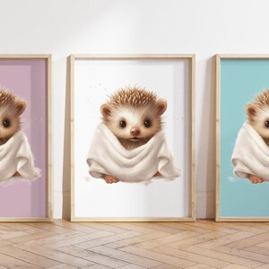 Cualquier color - Impresión de erizo bebé - Cartel de erizo bebé - Impresión animal bebé - Cartel de animales bebé - Arte infantil - Arte animal - Cualquier tamaño