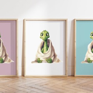 Cualquier color, Impresión de dinosaurio bebé, Póster de dinosaurio bebé, Impresión de animal bebé, Póster de animal bebé, Arte de guardería, Arte animal, Cualquier tamaño