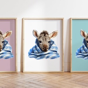 Cualquier color, Impresión de potro de cebra bebé, Póster de potro de cebra, Impresión de animal bebé, Póster de animal bebé, Arte de guardería, Arte animal, Cualquier tamaño