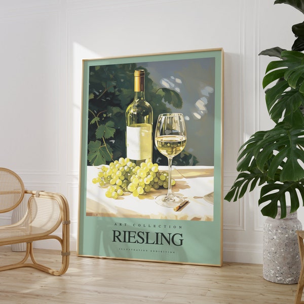 Any colour - Sauvignon Blanc Print - Sauvignon Blanc poster - White Wine Artwork - Kitchen print - Restaurant print - Any Size
