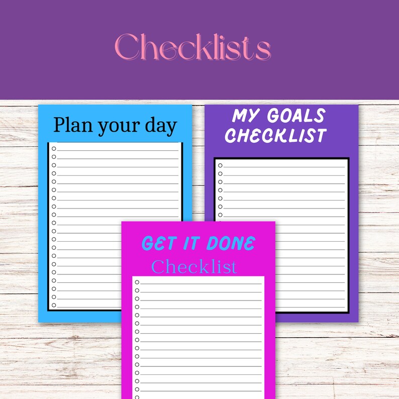 Two Different Checklists To Do Lists - Etsy