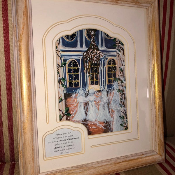 Romanov Sisters Painting - Anastasia, Maria, Tatiana, Olga “Spirits Dancing” - Framed