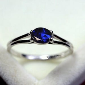 Lab Created Sapphire Ring, Stylish Women Ring, September Birthstone Ring, Oval Cut, Wedding Ring For Her