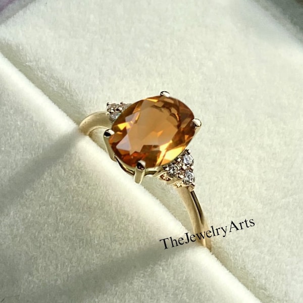 Genuine Yellow Topaz Ring-Natural Golden Topaz Ring-925 Sterling Silver Ring-Dainty Ring-Vintage Ring-Beautiful Ring.