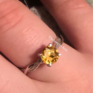 Natural Yellow Topaz Ring, November Birthstone Ring, Yellow Gemstone Ring, Golden Topaz Ring, Golden Topaz Jewelry Ring, Unique Golden Ring