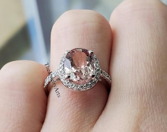 ヴィンテージ モルガナイト リング スターリングシルバー ハロー