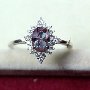 June Birthstone, Alexandrite Ring Art Deco Ring, 925 Sterling Silver, Anniversary Ring, Alexandrite Jewelry, Bridal Ring, Engagement Gift