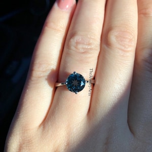 Ocean Teal Sapphire Ring, Cut Teal Sapphire Ring, 925 Sterling Silver Ring, Sapphire Engagement Ring, Lab Grown Teal Sapphire Ring
