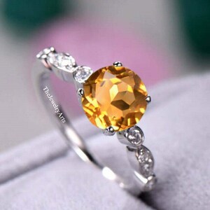 Golden Topaz Ring, 925 Sterling Silver Ring,Yellow Topaz Ring, November Birthstone, Yellow Gemstone Ring, Personalized Ring, Gifts For Her