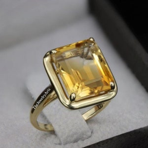 Natürliche Topas Ring-Gelbe Topas Ring-Vintage Ring-Geburtsstein Topas Ring-Natural Golden Topas Edelstein Ring-Versprechen Ring-Topas Ring