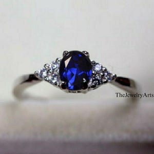 Wedding Ring, Sapphire Wedding Ring, Solid Silver, Blue Gemstone Ring, Gemstone Ring, Lab Sapphire Ring,