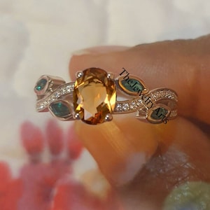 Golden Topaz Ring-November Birthstone Ring-Yellow Gemstone-Yellow Topaz Ring-Golden Topaz Jewelry Ring.