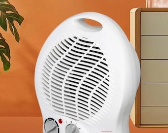 Meown Portable Fan Heater | Advanced Heating Technology 2 Heat Settings, Silent Operation, Home Office Heating Solution Cosy Comfort