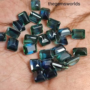 Teal sapphire stone , advance cut  ocean teal sapphire, teal sapphire bluish green teal sapphire, teal sapphire, Lab grown teal sapphire
