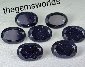 100 % naturlig blå sandsten fasetterad oval form 6x8,7x5,7x9,9x11,8x10,10x12,10 x 14 mm lös ädelsten för smyckestillverkning