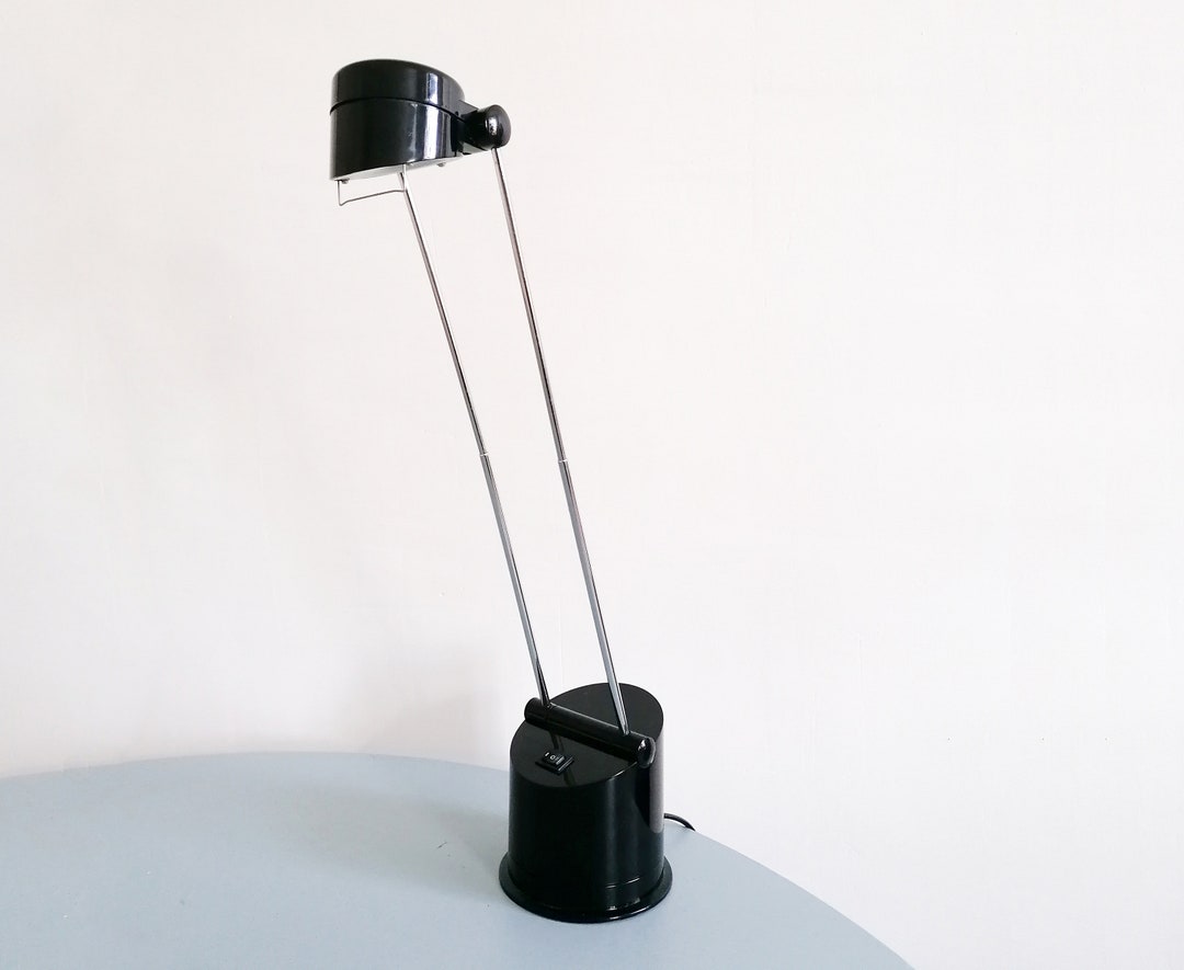 Black Telescopic Table Lamp / 90s Design / Vintage Desk Lamp Etsy