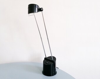 Lampe de table télescopique noire / design des années 90 / lampe de bureau vintage