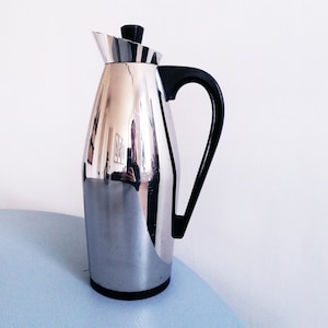 SISSI Edelstahl Kaffeekanne/Thermoskanne / Mid Century skandinavisch vintage / schwedisches Design