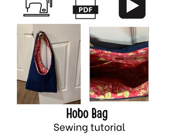 DIY Hobo Bag sewing pattern easy sewing tutorial
